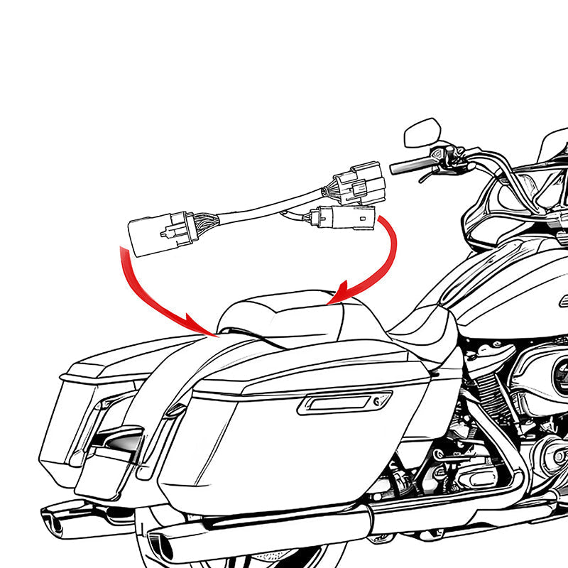 The usage sequence of the three types of wiring harnesses of trunk light