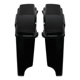 TCMT Vivid Black 5" Stretched Hard Saddlebags 6"x9" CVO Speaker Lids Fit For Harley Touring '93-'13