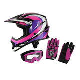 TCMT Lavender Knight DOT Youth Full Face Helmet - TCMT