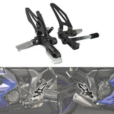 TCMT Front Driver FootPegs Rest Pedals Bracket Set Fit For YAMAHA YZF-R7 '22-'25 - TCMT