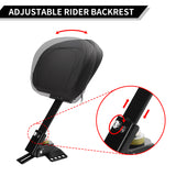 TCMT Plug-In Driver Rider Backrest Pad Fit For Harley Touring '97-'26