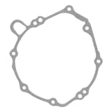 Metal engine gasket isolated on white background, motorcycle parts, precision cut seal