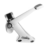 Chrome motorcycle shifter lever with modern design on white background