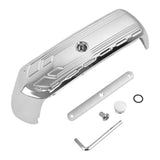 Chrome valve cover set with gasket, bolt, and allen key for Harley motorcycle engine