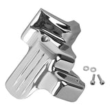 Chrome engine cover guard for motorcycle with mounting screws and washers