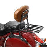TCMT Passenger Sissy Bar Backrest Luggage Rack with Mounting Spools Fit For Indian Chieftain 2014-2022,Springfield 2016-2022,Chief 2014-2018,Roadmaster 2017-2022 Desert Tan - TCMT