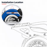 TCMT Detachable Two Up Mount Luggage Rack Fit For Harley Deluxe Heritage Classic 18-'26 - TCMT