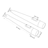 TCMT 4" Megaphone Slip-On Mufflers Exhaust Fit For Harley Touring 2017-2022 - TCMTMOTOR