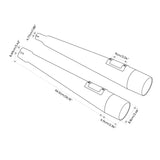 TCMT 4" Megaphone Slip-On Mufflers Exhaust Fit For Harley Touring 2017-2022 - TCMTMOTOR