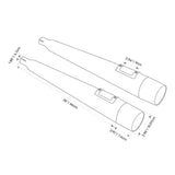 TCMT 4" Megaphone Slip-On Mufflers Exhaust Fit For Harley Touring 1995-2016 - TCMTMOTOR