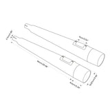 TCMT 4" Megaphone Slip-On Mufflers Exhaust Fit For Harley Touring 1995-2016 - TCMTMOTOR