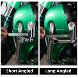 TCMT 1 1/4" Long Angled Highway Engine Guard Bar Footpegs Mount Kit For Harley - TCMTMOTOR