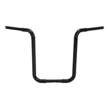 Black ape hanger bicycle handlebar isolated on white background