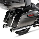 TCMT 4" Slip On Straight Mufflers Exhaust Pipe Fit For Harley Touring '17-'24 - TCMT