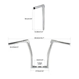 TCMT 13" 15" Rise Ape Hanger Bar Handlebar 1 1/4" Fit For Harley Softail '18-'24 - TCMT