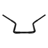 Black metal ape hanger motorcycle handlebar isolated on white background