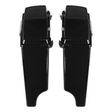 TCMT Vivid Black 5" Stretched Hard Saddlebags 6"x9" CVO Speaker Lids Fit For Harley Touring '93-'13