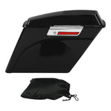 TCMT Vivid Black 5" Stretched Hard Saddlebags 6"x9" CVO Speaker Lids Fit For Harley Touring '93-'13