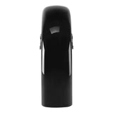 Glossy black hard shell travel case on white background