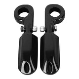 Pair of black motorcycle handlebar handguards with mounting brackets