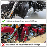 TCMT Lower Fairing 6.5" Speakers Grill Box Pod Fit For Harley Touring '88-'13 - TCMT