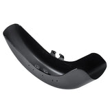 Black motorcycle rear fender replacement part on white background