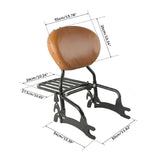 TCMT Passenger Sissy Bar Backrest Luggage Rack with Mounting Spools Fit For Indian Chieftain 2014-2022,Springfield 2016-2022,Chief 2014-2018,Roadmaster 2017-2022 Desert Tan - TCMT