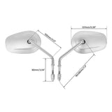 TCMT Universal 8mm Threaded Rear View Mirrors Fit For Harley Touring Road Electra Glide Softail Dyna - TCMTMOTOR