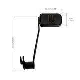 Black car brake pedal arm with dimensions, 26cm long, 11.5cm wide, 7cm height shown