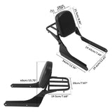 TCMT Rear Backrest Sissy Bar Luggage Rack Fit For Honda Shadow Spirit 750 '07-'14 - TCMT