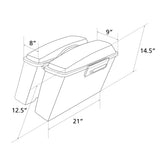 TCMT Hard Saddlebags W/Latch Fit For Harley Touring '93-'13