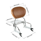 TCMT Passenger Sissy Bar Backrest Luggage Rack with Mounting Spools Fit For Indian Chieftain 2014-2022,Springfield 2016-2022,Chief 2014-2018,Roadmaster 2017-2022 Desert Tan - TCMT