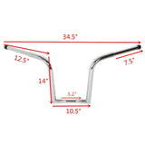 TCMT 1-1/4" Ape Hangers Bars FAT Handlebars Chrome Fit For Harley Softail Sportster XL FLST FSXT - TCMTMOTOR