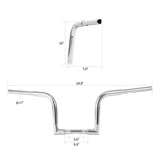 TCMT 1-1/4" Ape Hangers Bars FAT Handlebars Chrome Fit For Harley Softail Sportster XL FLST FSXT - TCMTMOTOR
