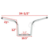 TCMT 1-1/4" Ape Hangers Bars FAT Handlebars Chrome Fit For Harley Softail Sportster XL FLST FSXT - TCMTMOTOR
