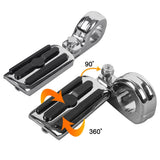 TCMT 1 1/4" Engine Guards Foot Pegs Footpegs Mounting Clamps Fit For Harley Touring - TCMT