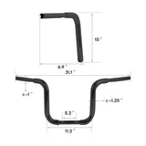 TCMT 1 1/4'' Hanger Bar Handlebar Black Fit For Harley FLST FXST Sportster - TCMT