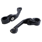 TCMT 1 1/4" Long Angled Highway Engine Guard Bar Footpegs Mount Kit For Harley - TCMTMOTOR