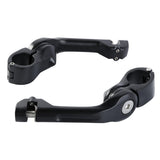 TCMT 1 1/4" Long Angled Highway Engine Guard Bar Footpegs Mount Kit For Harley - TCMTMOTOR