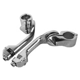 TCMT 1 1/4" Long Angled Highway Engine Guard Bar Footpegs Mount Kit For Harley - TCMTMOTOR