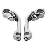 TCMT 1 1/4" Long Angled Highway Engine Guard Bar Footpegs Mount Kit For Harley - TCMTMOTOR