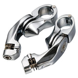 TCMT 1 1/4" Pegstreamliner Short Angled Highway Engine Guard Foot Pegs For Harley Touring Softail Indian Chief - TCMTMOTOR