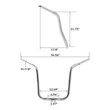 TCMT 10"/12" Rise 1.25" Ape Hanger Handlebar Fit For Indian Chieftain '14-'17 - TCMT