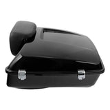 TCMT 10.7'' Chopped Tour Pack with Backrest Pad Fit For Harley Touring '14-'24