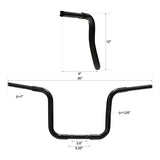 TCMT 12" 14" 16" 18'' Rise 1-1/4" Curve Ape Handlebar Black Fit For Harley Sportster Softail FLST FXST - TCMT