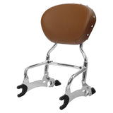 TCMT 12" Sissy Bar Backrest & Leather Pad Fit For Indian Chief Vintage '14-'18 - TCMT