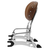 TCMT 12" Sissy Bar Backrest & Leather Pad Fit For Indian Chief Vintage '14-'18 - TCMT
