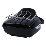 TCMT 13.7" King Tour Pack with Wrap Around Backrest Pad & Top Luggage Rack Fit For Harley Touring '14-'24
