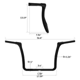 TCMT 13" Rise Ape Hanger 1 1/4" Handlebar Fit For Harley Touring '14-'23