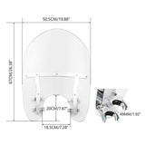 TCMT 19" Windscreen Windshield 49mm Clamps Fit For Harley Street Bob FXBB '18-'23 - TCMT
